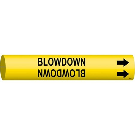 Pipe Marker, Blowdown, Y, 2-1/2 to3-7/8 In MPN:4014-C
