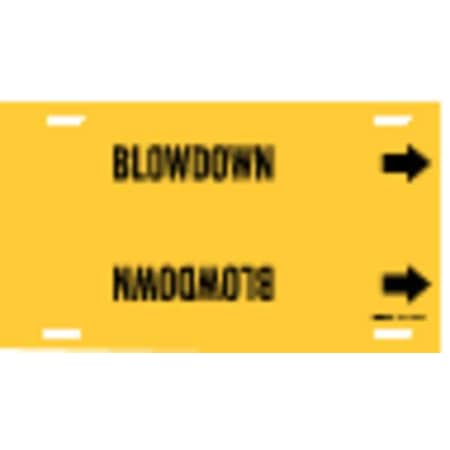 Pipe Marker, Blowdown, Yel, 6 to 7-7/8 In MPN:4014-F