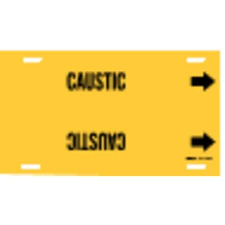 Pipe Marker, Caustic, Yellow, 6 to 7-7/8 In MPN:4020-F