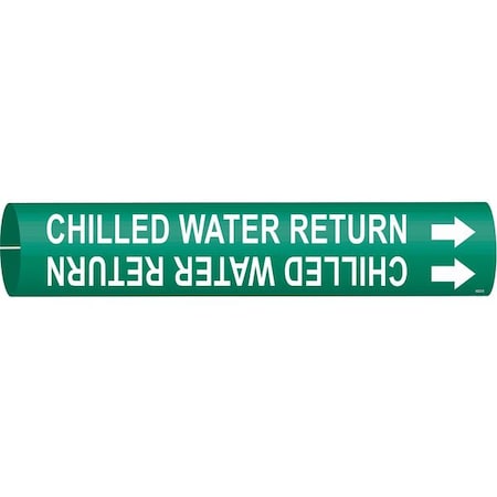 Pipe Marker, Chilled Water Return, 4to6 In MPN:4023-D