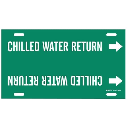 Pipe Mrkr, Chilled Water Return, 10to15 In MPN:4023-H