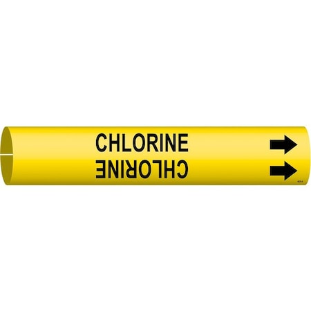 Pipe Marker, Chlorine, Yel, 3/4 to 1-3/8 In MPN:4025-A