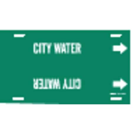 Pipe Marker, City Water, Grn, 8 to 9-7/8 In MPN:4028-G