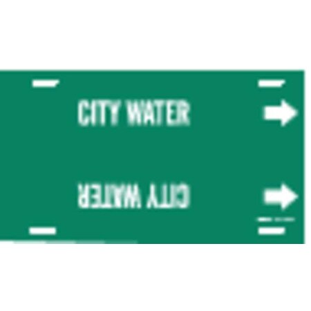 Pipe Marker, City Water, Green, 10 to 15 In MPN:4028-H