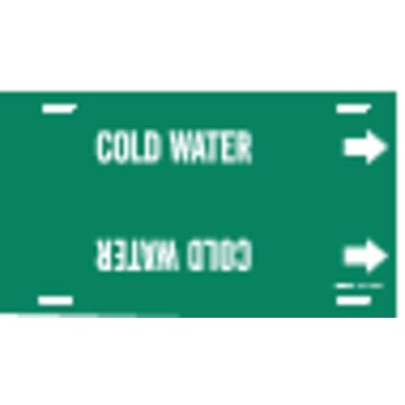 Pipe Marker, Cold Water, Grn, 8 to 9-7/8 In MPN:4029-G
