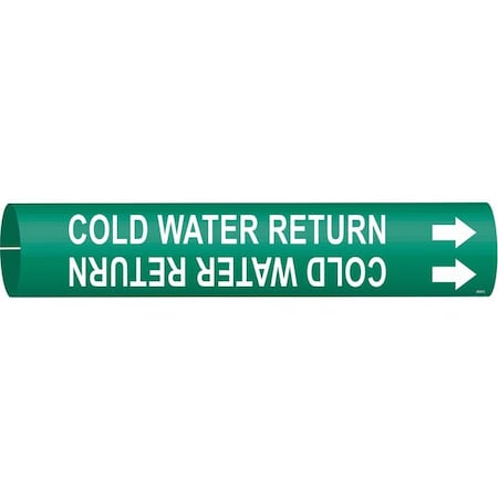 Pipe Mrkr, Cold Water Return, 2-1/2to3-7/8 MPN:4030-C
