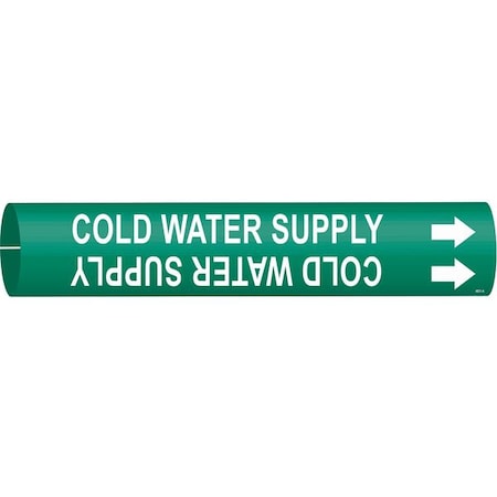 Pipe Mrkr, Cold Water Supply, 3/4to1-3/8In MPN:4031-A