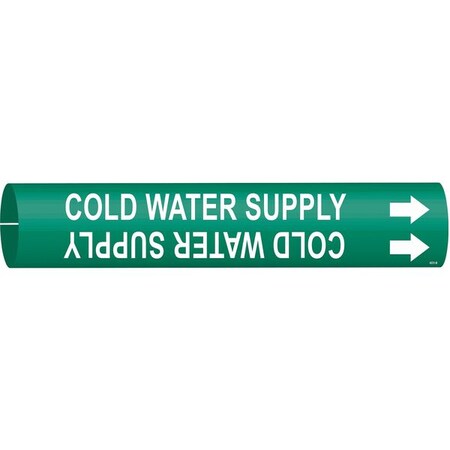Pipe Mrkr, Cold Water Supply, 1-1/2to2-3/8 MPN:4031-B