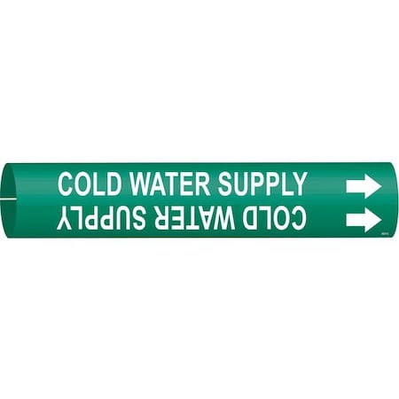 Pipe Mrkr, Cold Water Supply, 2-1/2to3-7/8 MPN:4031-C