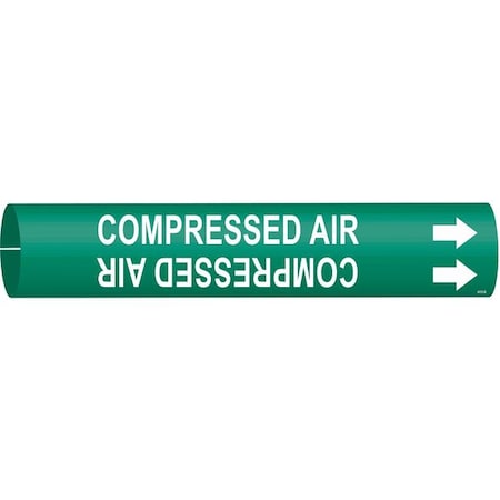 Pipe Mrkr, Compressed Air, 1-1/2to2-3/8 In, 4033-B MPN:4033-B