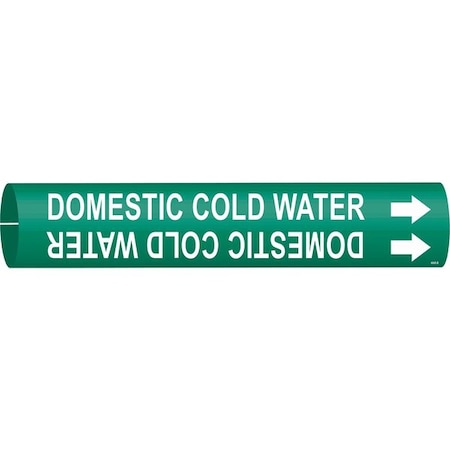 Pipe Marker, Domestic Cold Water, Green, 4048-B MPN:4048-B