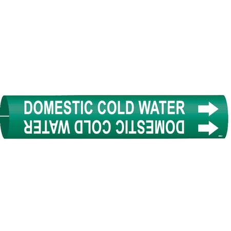 Pipe Marker, Domestic Cold Water, Green, 4048-C MPN:4048-C