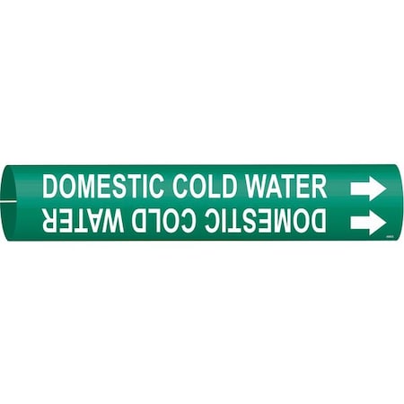 Pipe Marker, Domestic Cold Water, 4to6 In MPN:4048-D