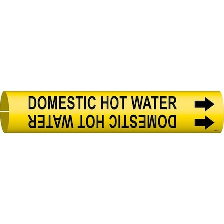 Pipe Mrkr, Domestic Hot Water, 3/4 to1-3/8, 4051-A MPN:4051-A
