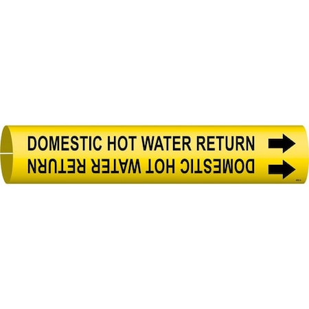 Pipe Marker, Domestic Hot Water Return, Y, 4052-A MPN:4052-A