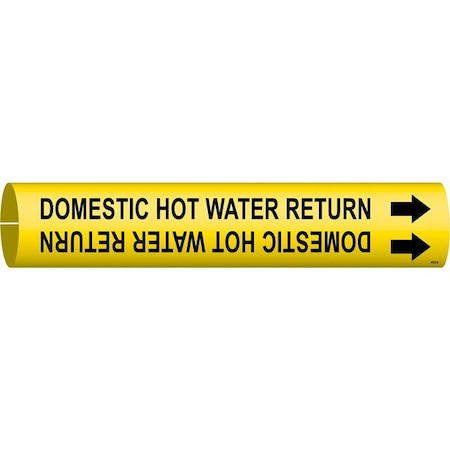 Pipe Marker, Domestic Hot Water Return, Y, 4052-B MPN:4052-B