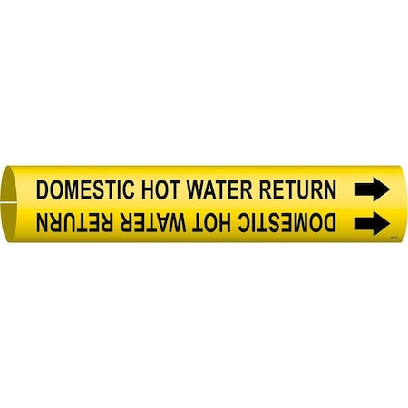 Pipe Mrkr, Domestic Hot Water Return, 4to6 MPN:4052-D