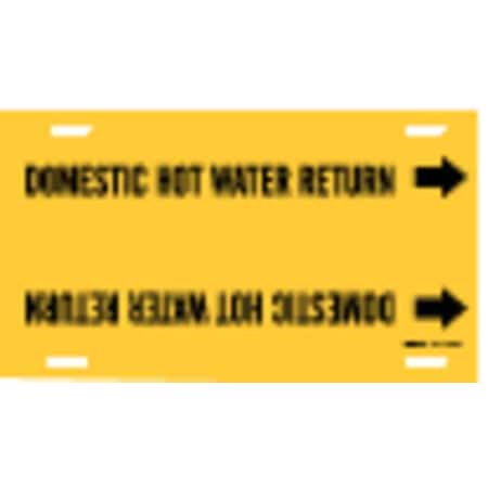 Pipe Marker, Domestic Hot Water Return, Y, 4052-H MPN:4052-H
