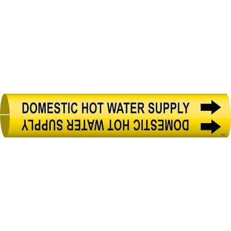 Pipe Marker, Domestic Hot Water Supply, Y, 4053-B MPN:4053-B