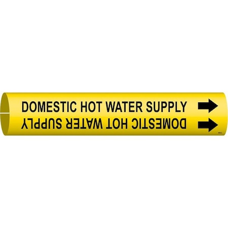 Pipe Marker, Domestic Hot Water Supply, Y, 4053-C MPN:4053-C
