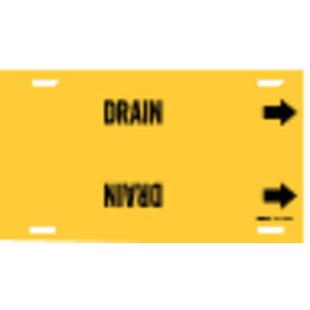 Pipe Marker, Drain, Yellow, 8 to 9-7/8 In MPN:4054-G