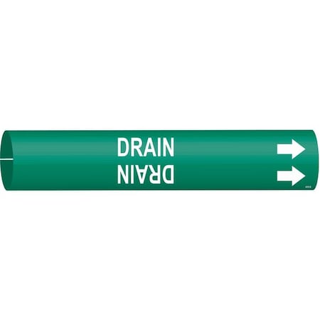 Pipe Marker, Drain, Grn, 1-1/2 to 2-3/8 In, 4055-B MPN:4055-B