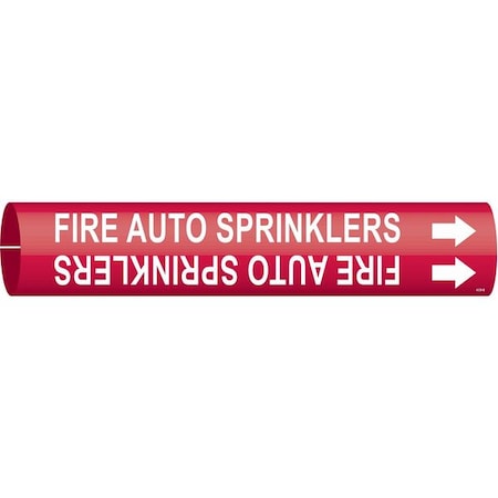 Pipe Marker, Fire Auto Sprinklers, Red, 4059-B MPN:4059-B
