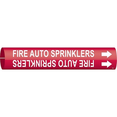 Pipe Marker, Fire Auto Sprinklers, Red, 4059-C MPN:4059-C
