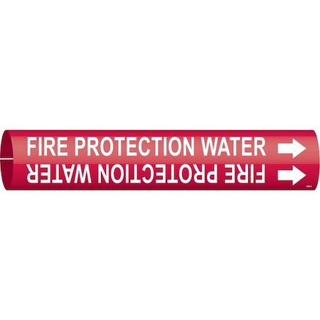 Pipe Marker, Fire Protection Water, Red, 4060-A MPN:4060-A