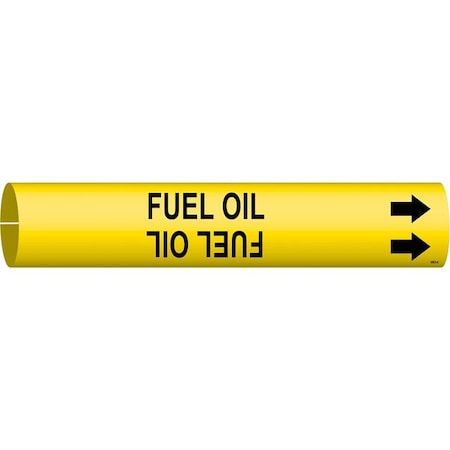 Pipe Marker, Fuel Oil, Yel, 3/4 to 1-3/8 In MPN:4063-A