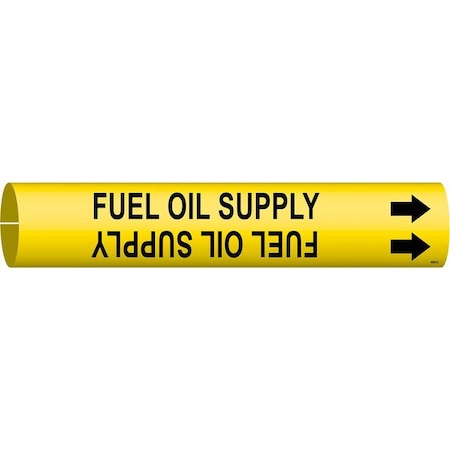 Pipe Marker, Fuel Oil Supply, Yel, 4 to6 In MPN:4065-D