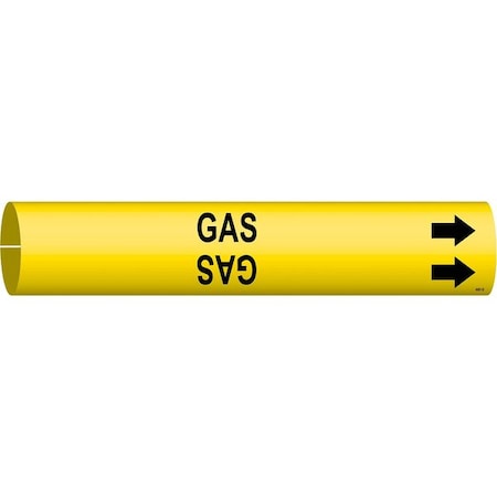 Pipe Marker, Gas, 2 13/16 in H, 2 4/5 in W MPN:4067-D