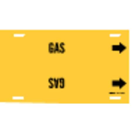 Pipe Marker, Gas, Yellow, 8 to 9-7/8 In MPN:4067-G