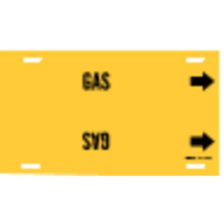 Pipe Marker, Gas, Yellow, 10 to 15 In MPN:4067-H