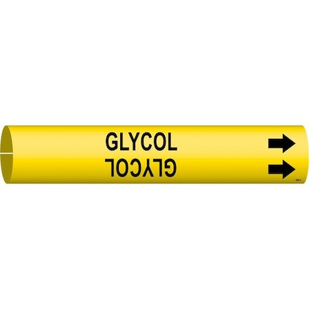 Pipe Marker, Glycol, Yel, 3/4 to 1-3/8 In MPN:4068-A
