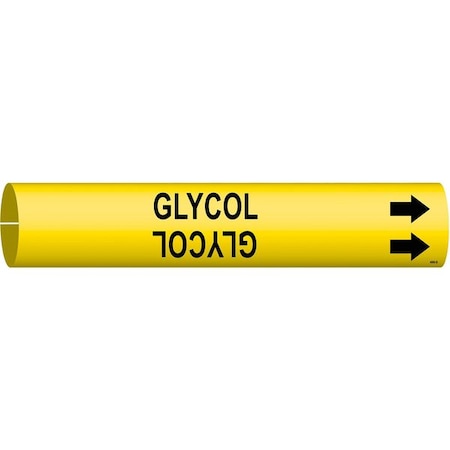 Pipe Marker, Glycol, Yel, 1-1/2 to 2-3/8 In MPN:4068-B