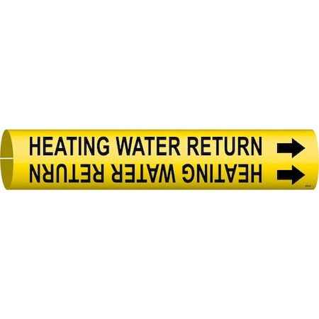 Pipe Marker, Heating Water Return, Yellow, 4072-B MPN:4072-B
