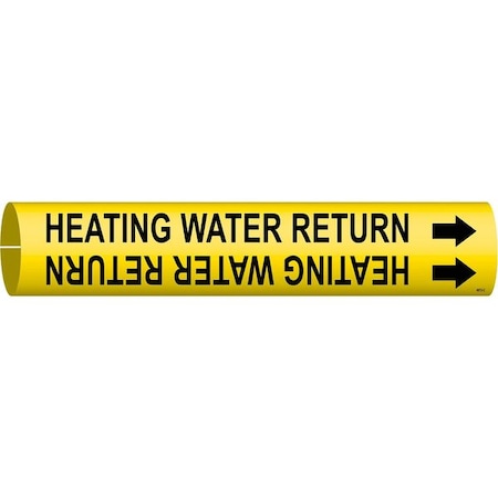 Pipe Marker, Heating Water Return, Yellow, 4072-C MPN:4072-C