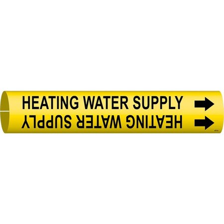 Pipe Marker, Heating Water Supply, Yellow, 4073-B MPN:4073-B