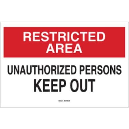 Admittance Sign, 10 in Height, 14 in Width, Aluminum, Rectangle, English MPN:40754