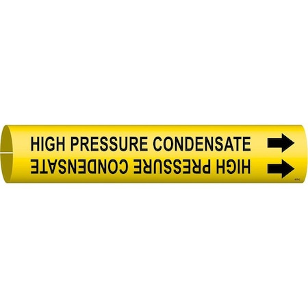 Pipe Marker, High Pressure Condensate, Yel, 4076-C MPN:4076-C