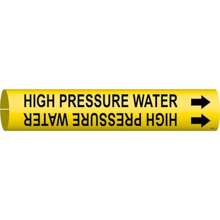 Pipe Marker, High Pressure Water, Yellow, 4078-B MPN:4078-B