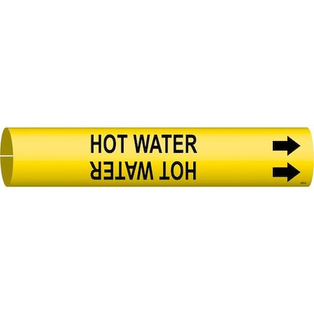 Pipe Marker, Hot Water, Y, 1-1/2 to2-3/8 In, 4079-B MPN:4079-B