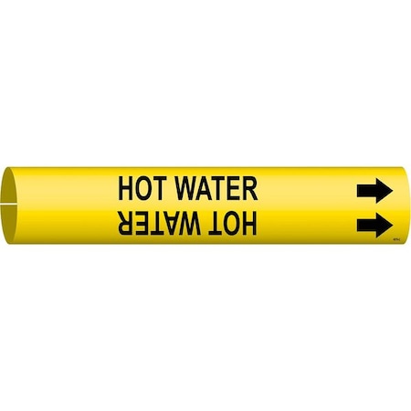Pipe Marker, Hot Water, Y, 2-1/2 to3-7/8 In MPN:4079-C