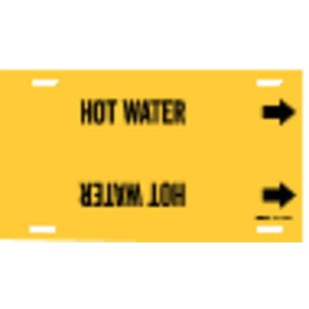 Pipe Marker, Hot Water, Yel, 6 to 7-7/8 In MPN:4079-F