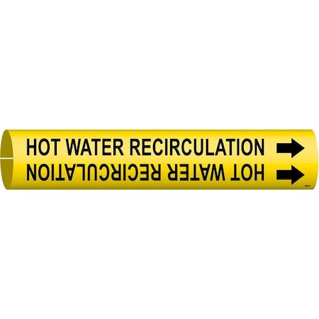 Pipe Marker, Hot Water Recirculation, Yel, 4080-A MPN:4080-A