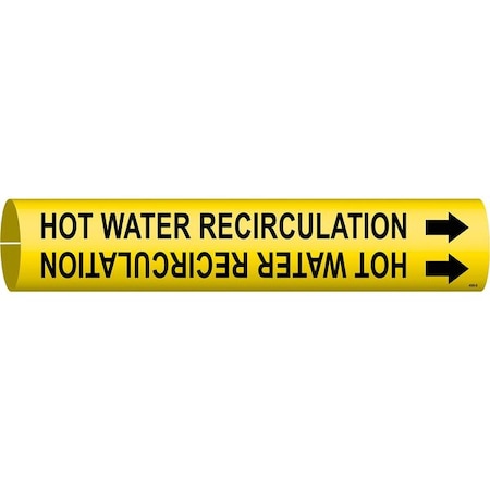 Pipe Marker, Hot Water Recirculation, Yel, 4080-B MPN:4080-B