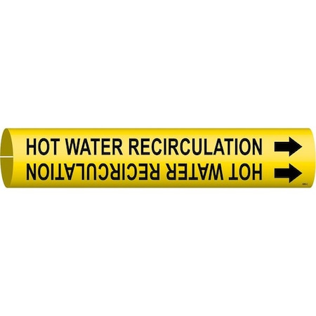 Pipe Marker, Hot Water Recirculation, Yel, 4080-C MPN:4080-C