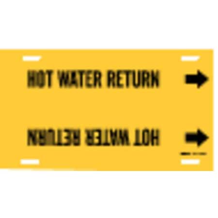 Pipe Marker, Hot Water Return, Y, 10to15 In MPN:4081-H