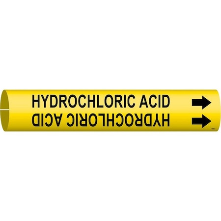Pipe Marker, Hydrochloric Acid, Y, 4 to6 In MPN:4085-D